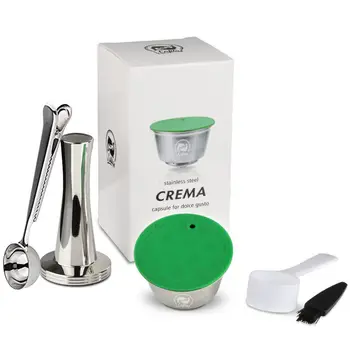 

iCafilas Stainless Steel Crema Coffee Filters For Nescafe Dolce Gusto Reusable Refillable Dolci Gusto Coffee Capsule Pod Baskets