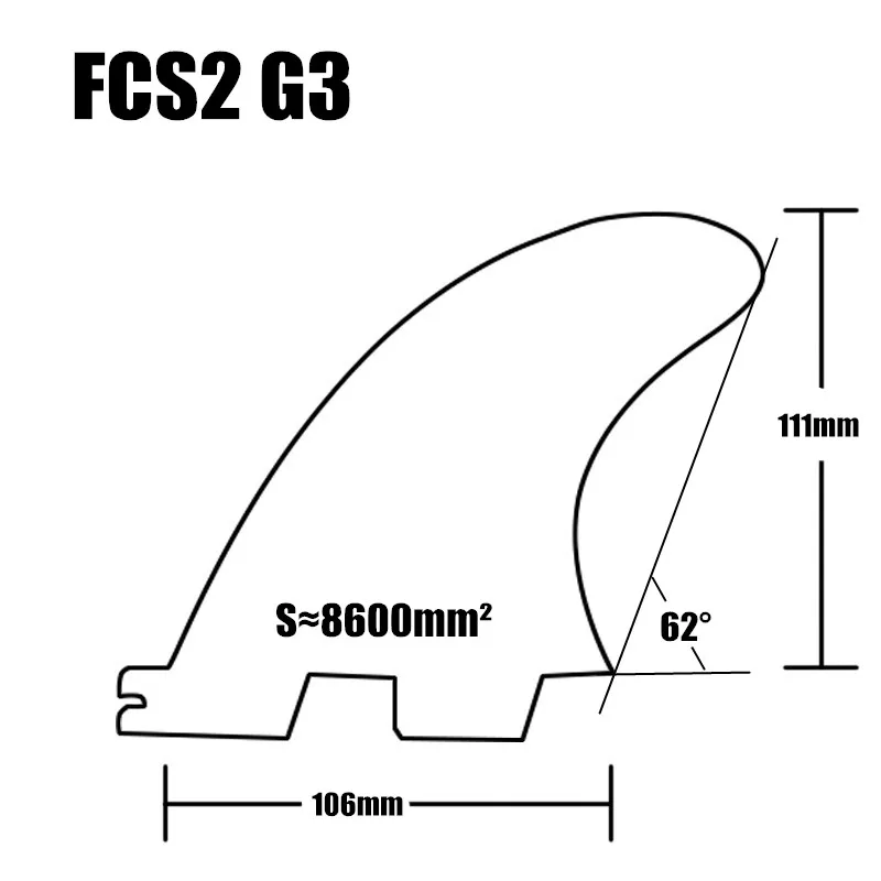 FCS2 G3/G5/G7 ласты для серфинга 3 шт./компл. три набора сотовых стекловолокна