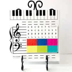 Planche de personnel Musical magnétique, papier effaçable, Instruction de théorie musicale agréable, tableau blanc, jouet pour enfants, 1 ensemble 