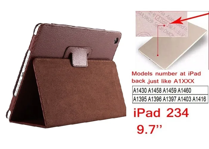 Чехол-книжка с подставкой для iPad 2 iPad 3 iPad 4, Магнитный смарт-флип-чехол из искусственной кожи 9,7 дюйма для iPad 2/3/4, защитный чехол - Цвет: for iPad 234 Brown