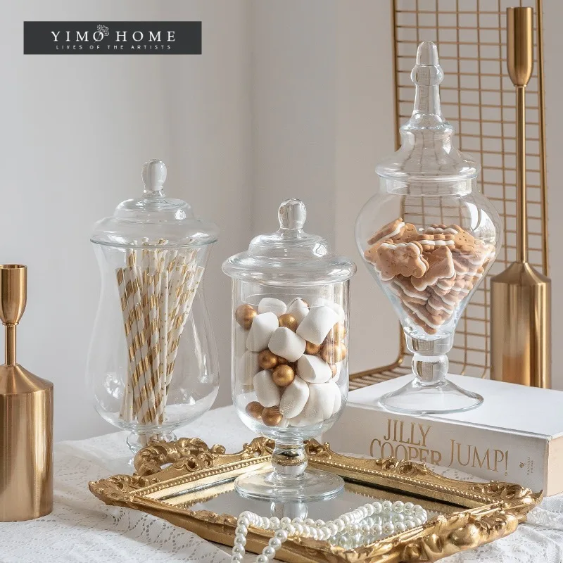 #Special Offers High quality lead-free glass candy jar transparent Storage tank holiday party dessert table scene layout food cans container jar #Special Offers High quality lead-free glass candy jar transparent Storage tank holiday party dessert table scene layout food cans container jar