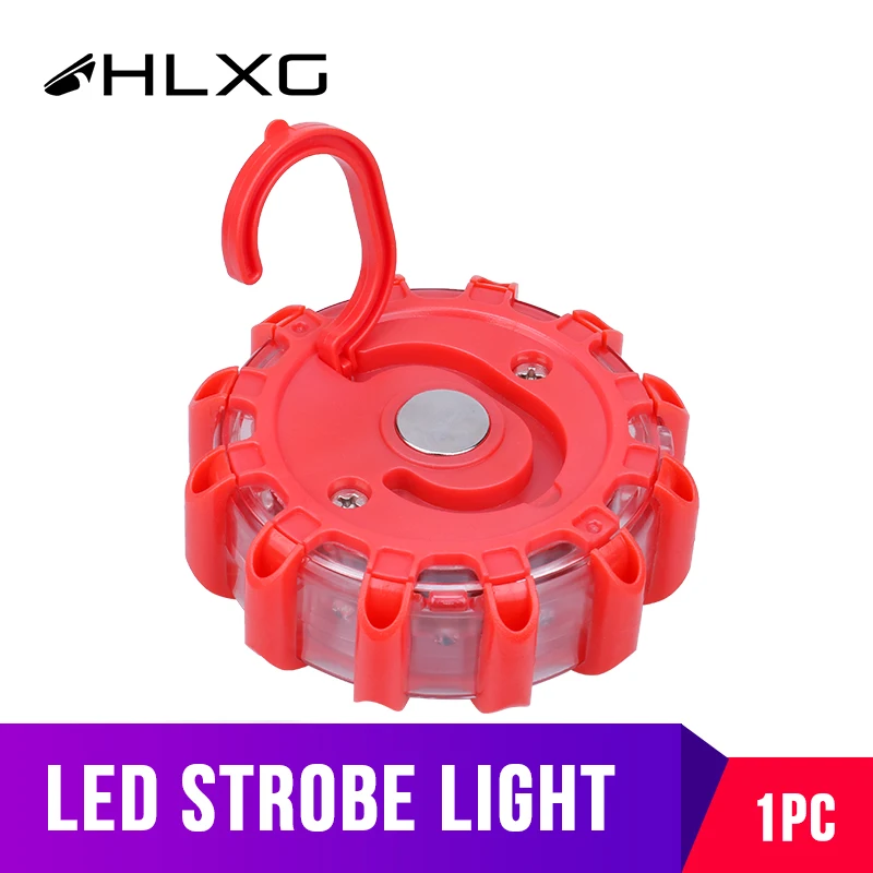 

Car Motorcycle Auto 12V LED Flash Strobe Emergency Warning Flashing Lights SOS Safely Security Alarm Strobe Signal Red Orange 1X