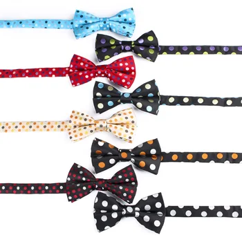 

Sitonjwly Men's Bow Tie Polka Dots Bowtie Business Wedding Bowknot Bow Ties for Groom Party Accessories Custom Logo