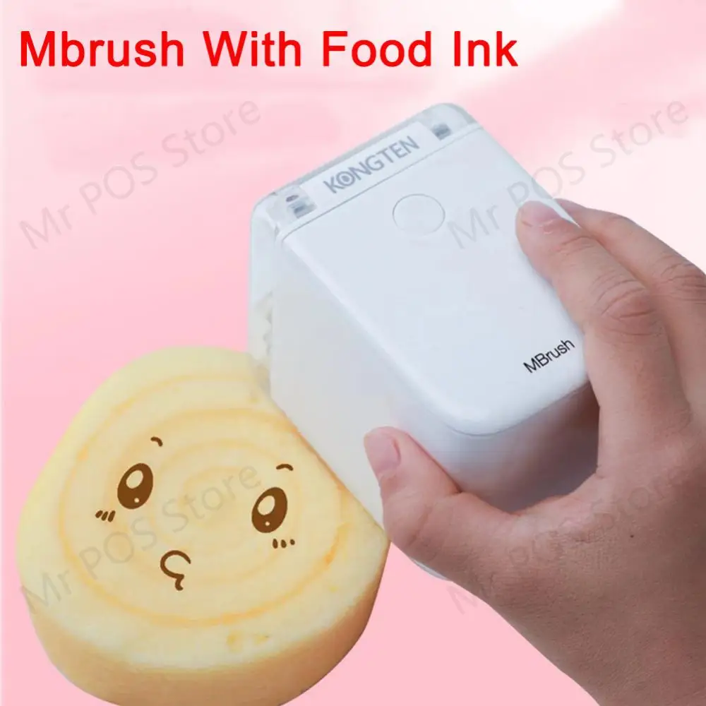 Kongten Mbrush Color Food Portable Printer Handheld Mini Inkjet Cake Customized Wireless Wifi Mrush Ink | Компьютеры и офис