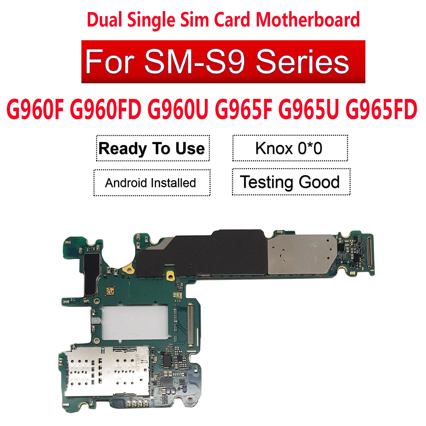 

Mainboard Unlocked For Samsung Galaxy S9 Plus Motherboard G965F G965FD G965U G960U G960F G960FD Clean Imei Galaxy S9 Motherboard