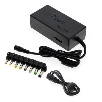 

CLAITE AC110-240V To DC12-24V Adjustable 96W Power Adapter Charger AU Plug with 8PCS Swappable Connectors for Notebook