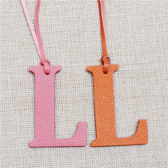

Leather English Letters Charm L Character Bag Pendant
