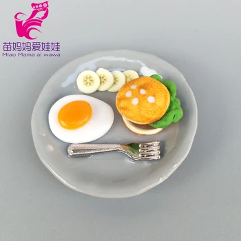 

Mini break first egg knife with pans doll house diy accessories kitchen food display for barbie doll blyth 1/8 1/12 ob11