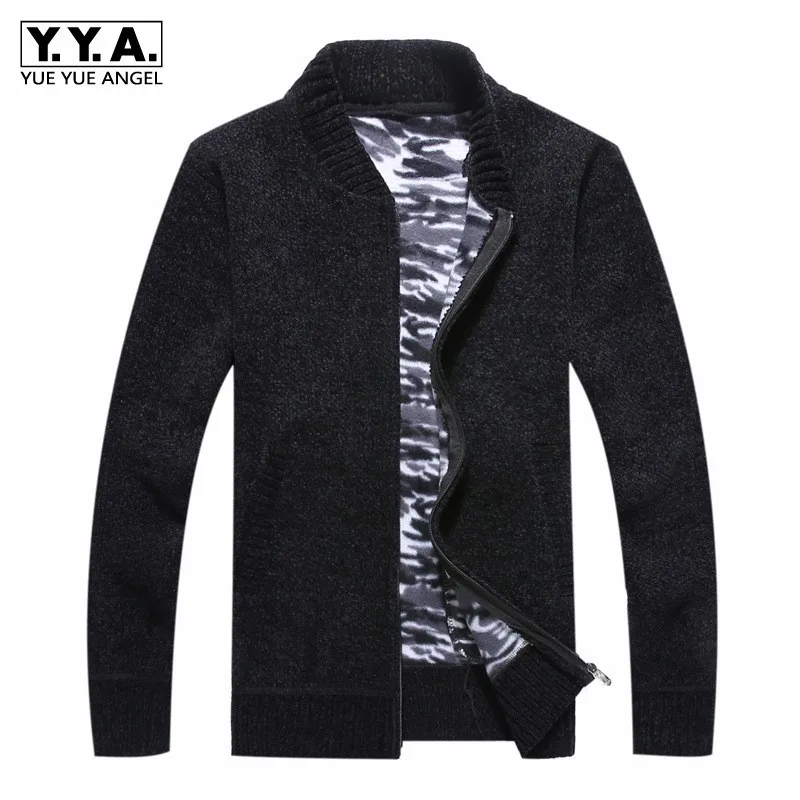 ^Cheap Autumn Winter Casual Fleece Lining Warm Mens Cardigan Sweaters Long Sleeve Stand Collar Zipper Slim Male Thick Kniting Coats ^Cheap Autumn Winter Casual Fleece Lining Warm Mens Cardigan Sweaters Long Sleeve Stand Collar Zipper Slim Male Thick Kniting Coats