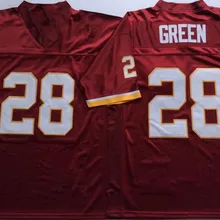 Мужская Ретро звезда#28 Даррелл зеленая вышитая Футбольная Футболка