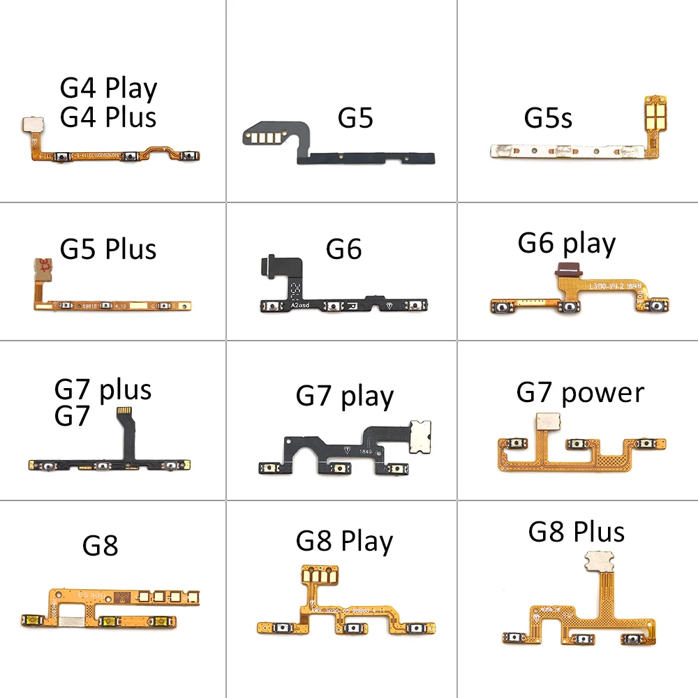 

Switch Power On/Off Button Volume Key Button Flex Cable For Motorola Moto G4 G5 G5S G6 G7 G8 G9 Play Plus Power Lite