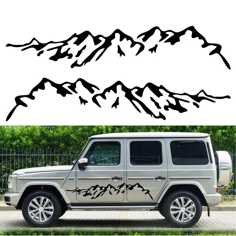 

Car Sticker Funny Black Mountain Styling Car Door Side Decor Sticker Auto Body Stickers Vinyl Decal Auto stikers Car Decal