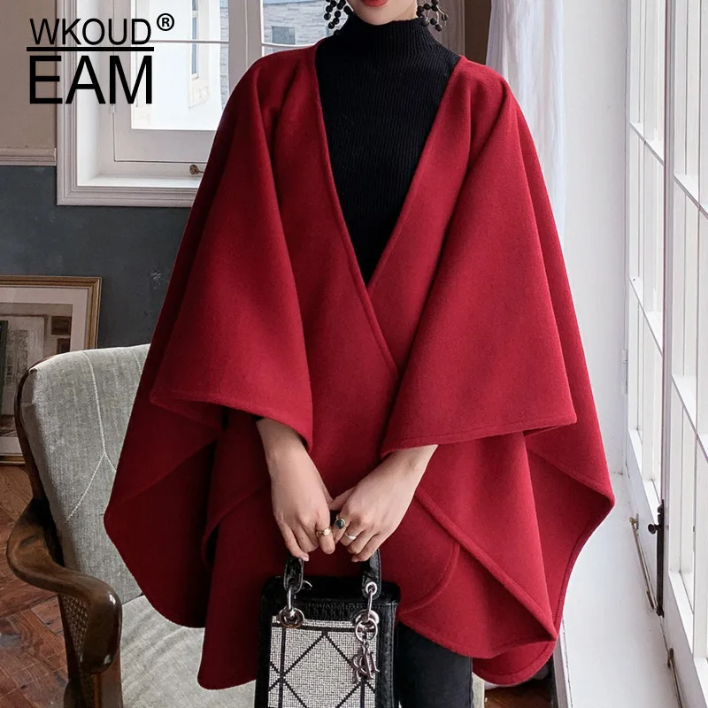 

WKOUD EAM 2020 New Fashion Autumn Winter Women Trendy Solid Red Suede Warm Chinese Shawl Female Bufandas Invierno Mujer ZJ956