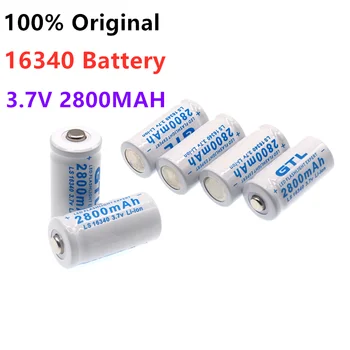 

10 PCS New 3.7V 2800mAh Lithium Li-ion 16340 Battery CR123A Rechargeable Batteries 3.7V CR123 for Laser Pen LED Flashlight Cell