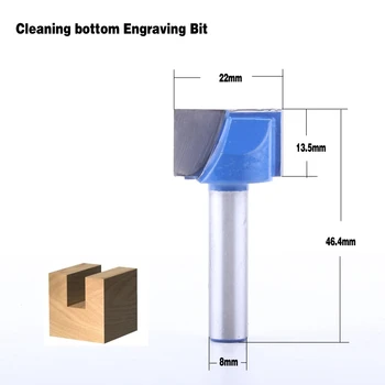 

10Pcs 8Mm Cleaning Bottom Engraving Bit Router Bit 10,12,14,16,18,20,22,25,28,30Mm Diameter Cnc Milling Cutter