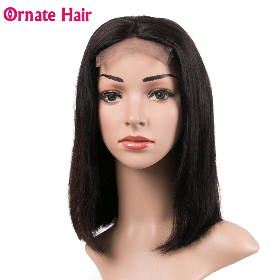Brazilian Straight Hair 4×4 Closure Wig 13×4 Lace Front Wig Straight Human Hair Wigs For Black Women Ornate Hair Wig Remy 28Inch