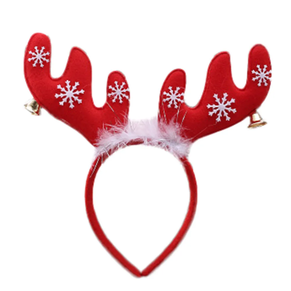 Christmas ladies universal feather bells antlers headbands cute fashion popular style headband loose daily with holiday gifts