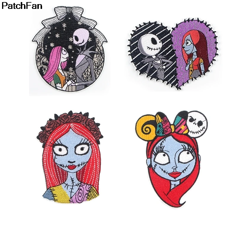 20 шт./лот A2579 Patchfan Кошмар перед Рождеством вышитые DIY железо/пришить на ткань аксессуары патчи Аппликации