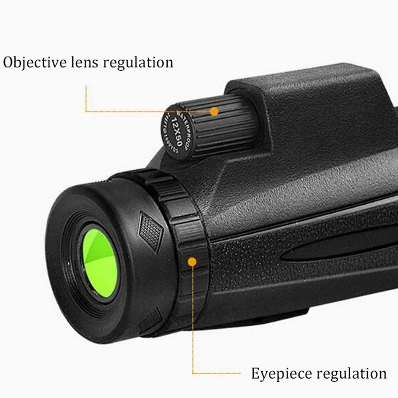 ABZB-12X50 Monocular Telescope High Power Prism Monocular, Infrared Monocular for Outdoor Trip Night Watcing