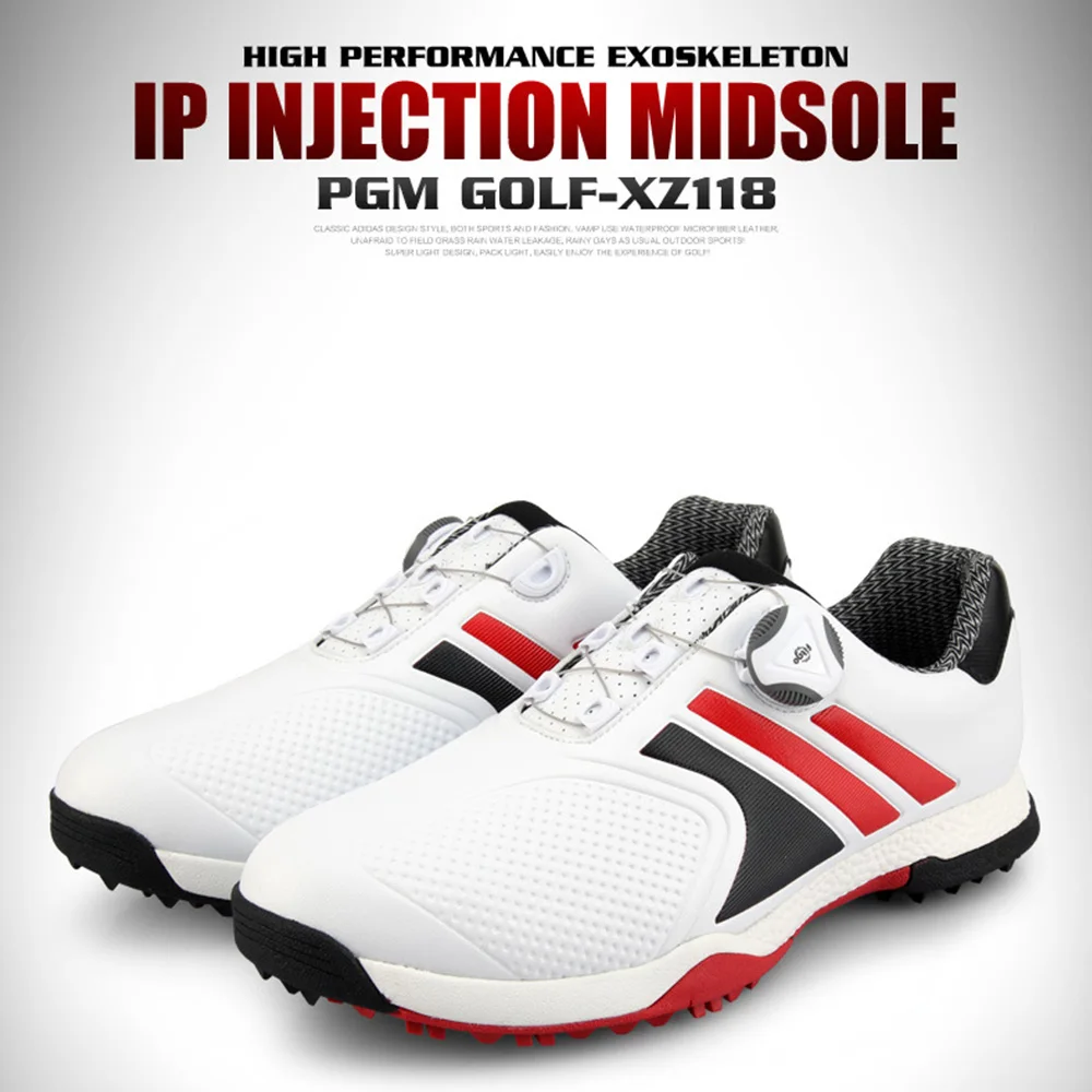 PGM обувь для гольфа мужская Водонепроницаемая дышащая спортивная обувь с вращающейся пряжкой Для Гольфа летние кроссовки тренировочная обувь XZ118