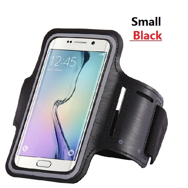 Для спортивной сумки чехол для телефона для бега браслет ремень на руку ремешок чехол для iPhone huawei samsung Xiaomi Redmi sony все телефоны - Цвет: Black-Small