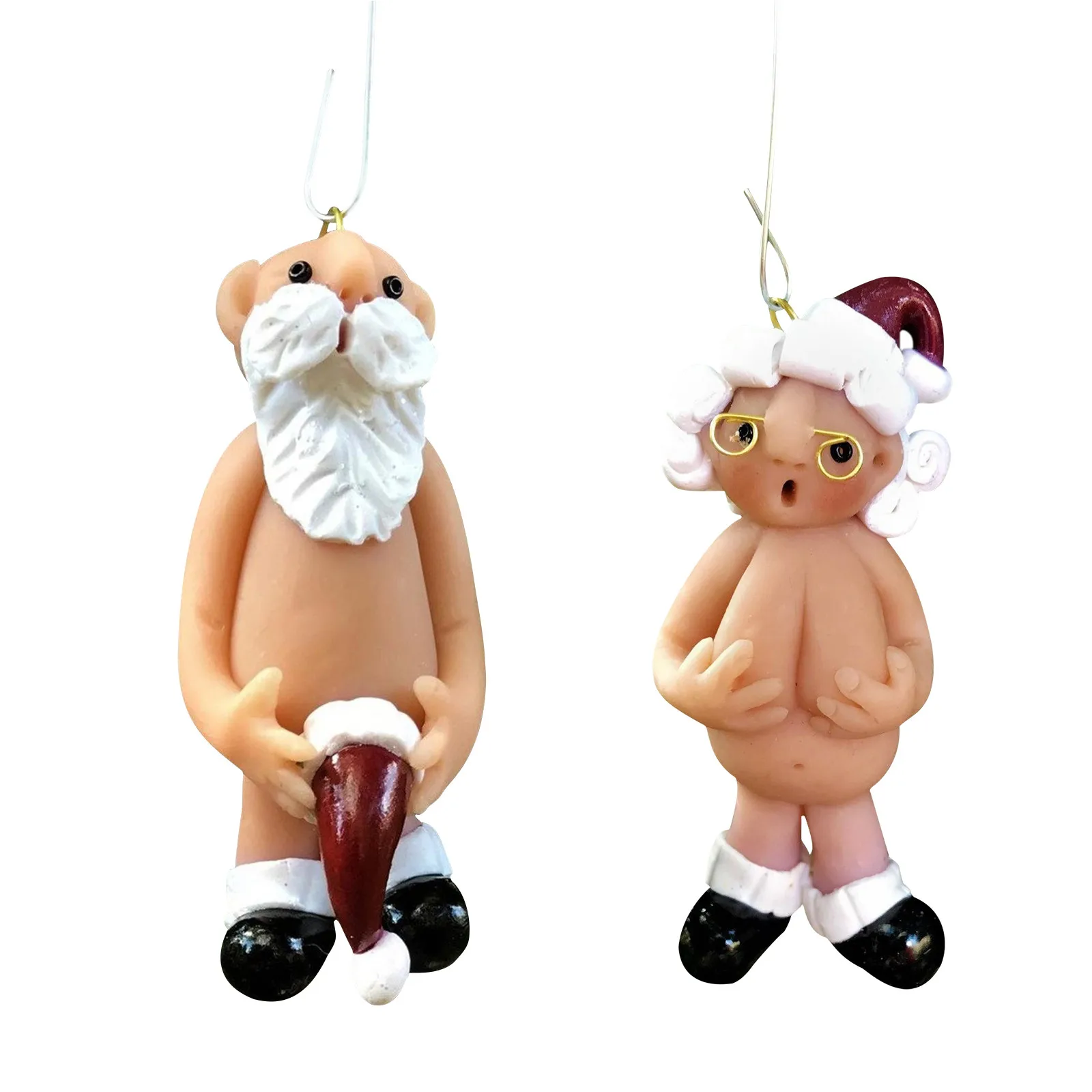 1x Funny Naughty Santa Claus Christmas Tree Hanging Pendants Stocking Ornaments 