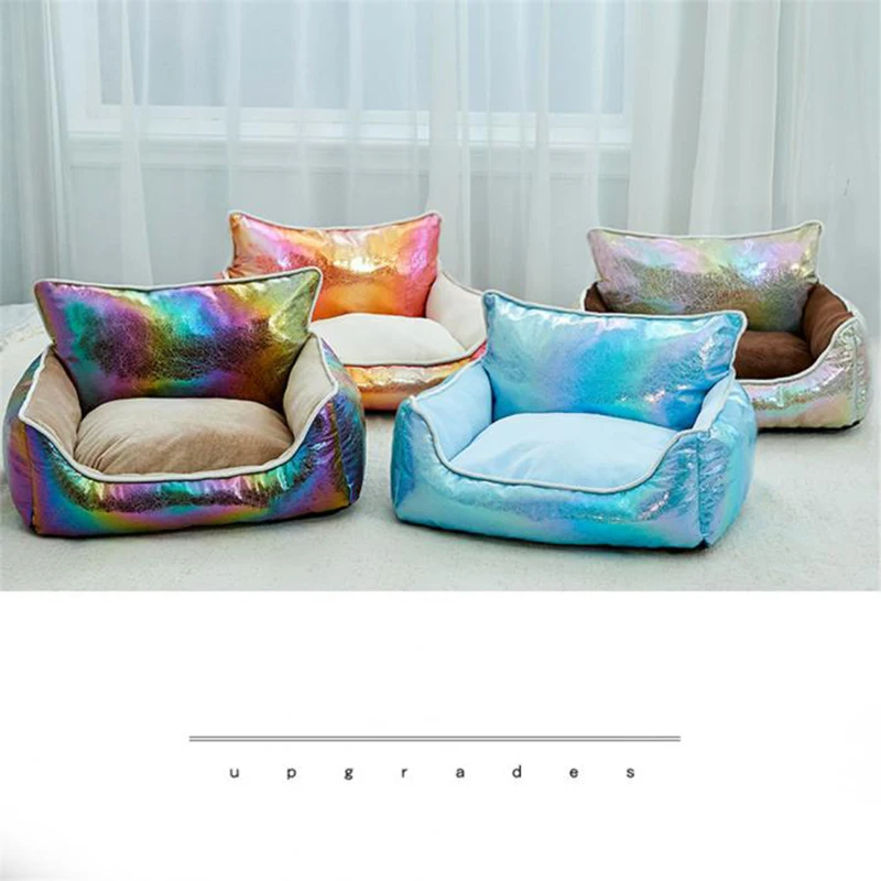

Removable Wash Pets Bed & Sofa S-XL Dog Kennel Cats Nest Winter Warm House New Puppy Cat Clolorful Sleeping Home Drop Shipping