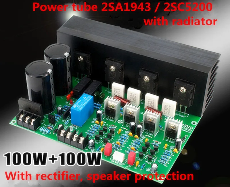 2SC5200 2SA1943 C5200 1943 AC32V 150 Вт + 4R 2 0 канал HIFI усилитель сделай сам плата с выпрямителем