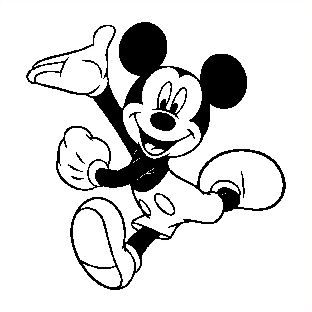 Disney cartoon anime stickers Mickey Minnie Mouse self-adhesive painting Disney children's room bedroom decoration stickers