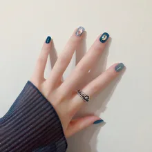 Невесты поддельные ногти желательные доступны с резьбой маникюрный патч бурение длительный водонепроницаемый девушки decontructable Nai