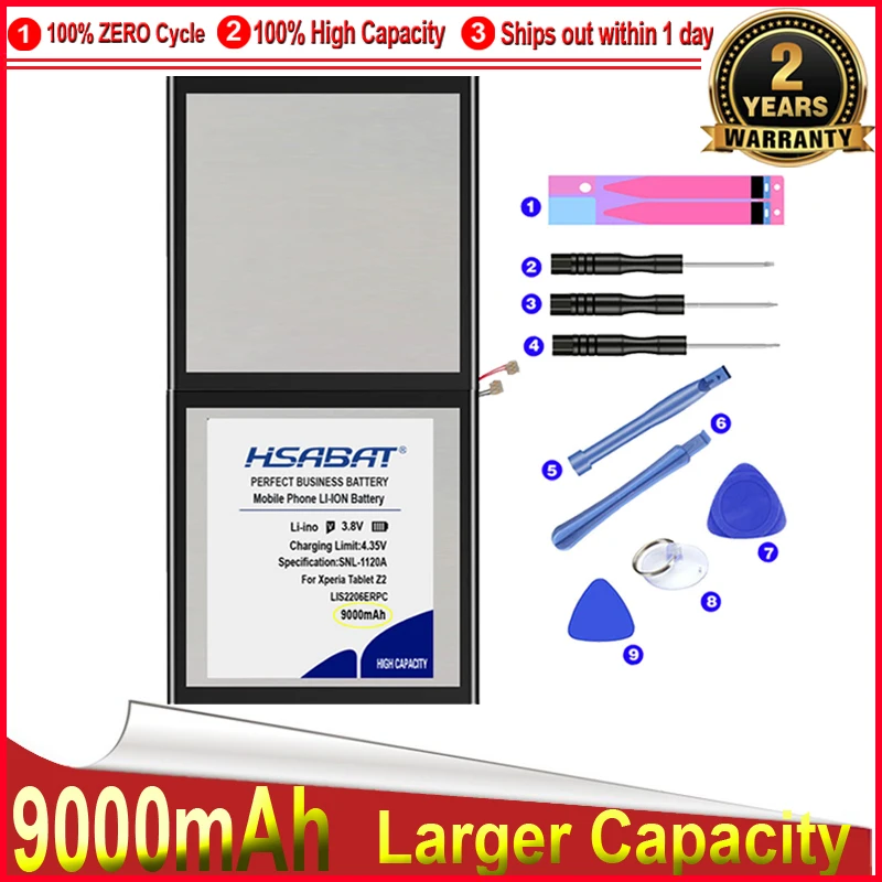 Аккумулятор HSABAT 0 цикл 9000 мАч LIS2206ERPC для SONY Xperia Tablet Z2 SGP541CN SGP511 SGP512 SGP521 SGP541 SGP551