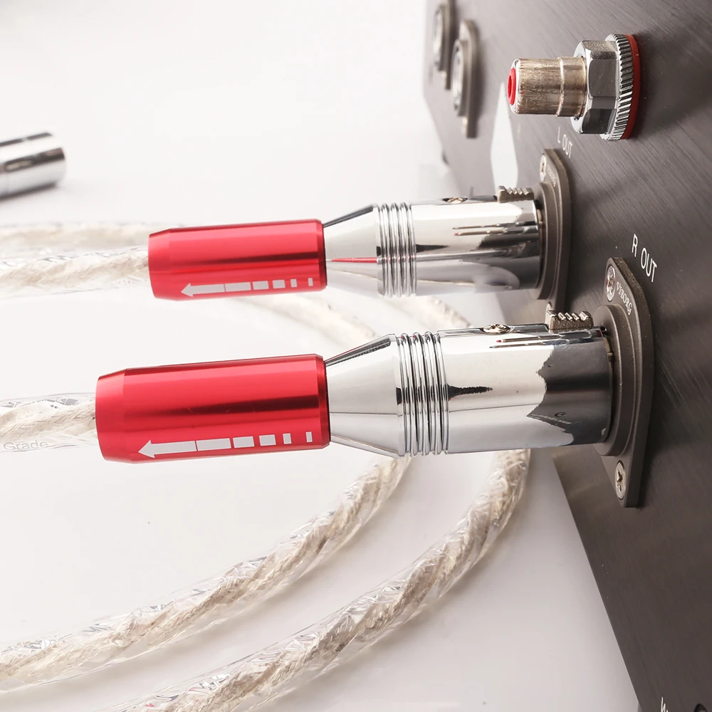 Pair Audiocrast AS220 XLR Interconnect cable 6N Silver Audio Video cable 1.5M XLR cable with XLR plug cable