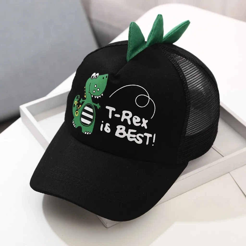 Adult Kids Baby Cartoon Dinosaur Embroidered Letter Printed Cap Haruku Fashion Boys Girls Baseball Caps Peaked Hat_voghion.com