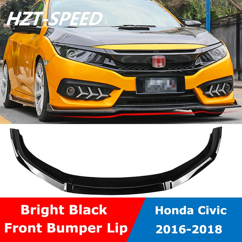 3 шт. автомобильный передний и Нижний Бампер из углеродного волокна для Honda Civic Sedan