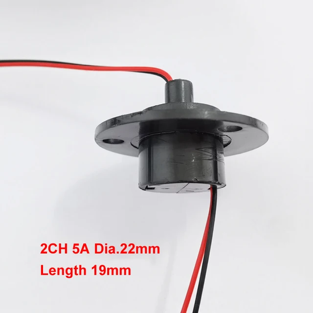 1PCS 2/3/4/6/8/12 Channel Mini Rotary Joint Slip Ring Dia 22/31mm 5A 10A 15A 30A 60A Gimbal Collector Electric Rings Connector