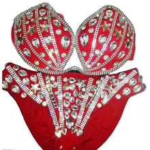 

Handmade Rhinestones Hand-Sewn Bikini Sets Star Diamonds Bar Dance Stage Wear Lady Nightclub Performance Costume Uniform Costume