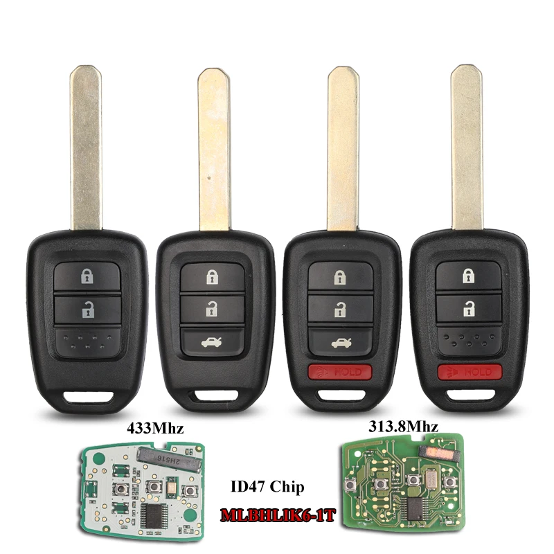 Keyforkess 5pcs 313.8/433Mhz ID47 portachiavi per auto portachiavi a distanza per Honda 2013-2015 CRV 2013-2017 Accord Civic Fit MLBHLIK6-1TA ID47 7 Keyforkess 5pcs 313.8/433Mhz ID47 portachiavi per auto portachiavi a distanza per Honda 2013-2015 CRV 2013-2017 Accord Civic Fit MLBHLIK6-1TA ID47 - H106f91ca041846ca918a07a0d8786636D
