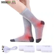 Зимние теплые носки с подогревом для спорта на открытом воздухе, велоспорта, катания на лыжах, mtb, сноубординга, теплые носки с батареей