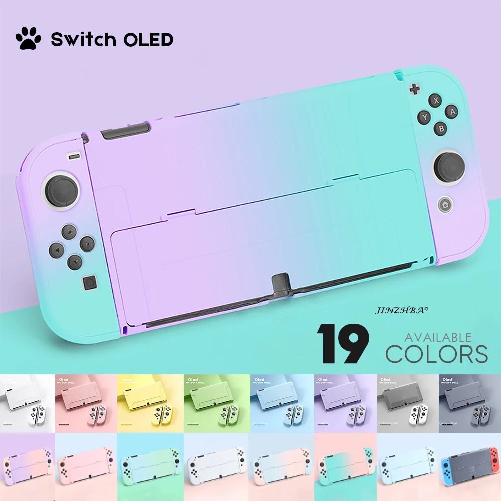 New Kawaii Pink Soft Silicone Protective Cover For Nintendo Switch OLED