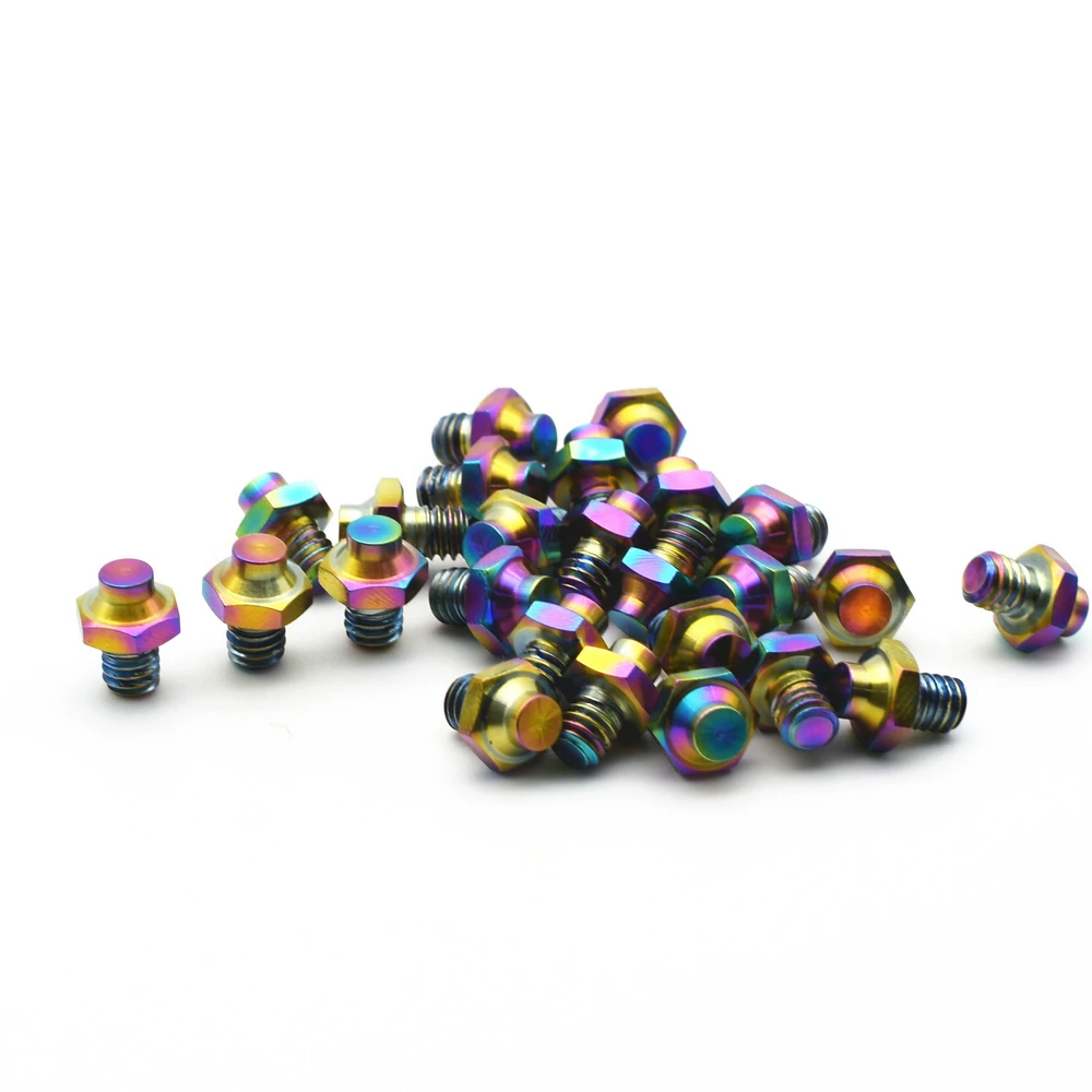 M4 bicycle pedal anti-slip titanium screws rainbow color  (5)
