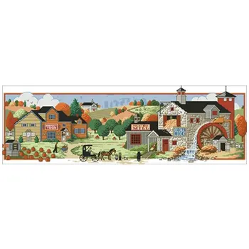 

Village Moulin Rouge patterns Counted Cross Stitch 11CT 14CT 18CT DIY Chinese Cross Stitch Kits Embroidery Needlework Sets