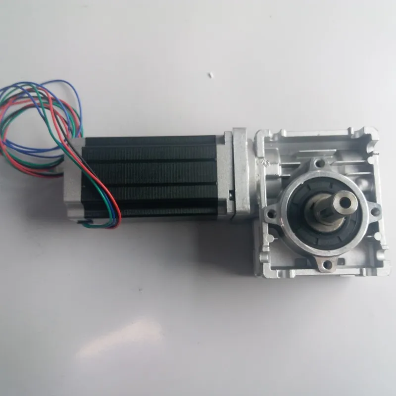 20:1 Worm Gearbox RV030 Speed Reducer 14mm output Nema23 Stepper Motor 4.2A 112MM 3NM 430Oz-in  Convert 90 degree For CNC Router