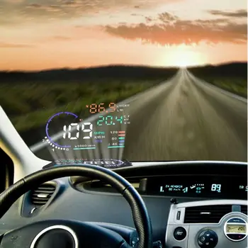 

5.5" Kit Dash A8 Screen Car HUD OBD II OBD2 Auto Gauge Projector Multi-Functional