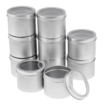 

30x Metal Round Tin Cans Screw Top 100ml For Lip Balm Crafts Cosmetics Candles Storage Kit Container Tins