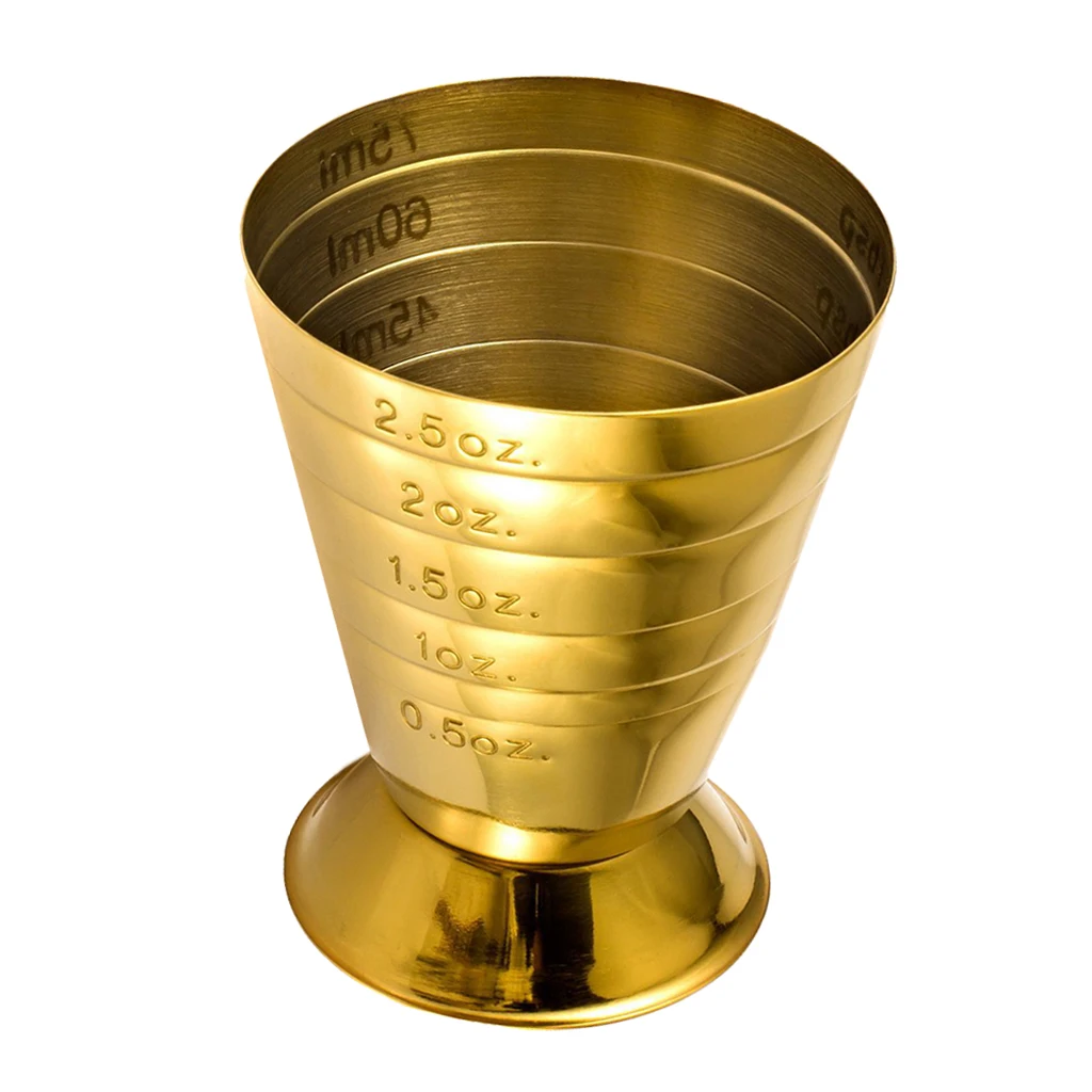 Stainless Steel Measuring Cup Liquid Mini Espresso Shot Glass Multi-Purpose Measuring Spoon 15ml-75mm