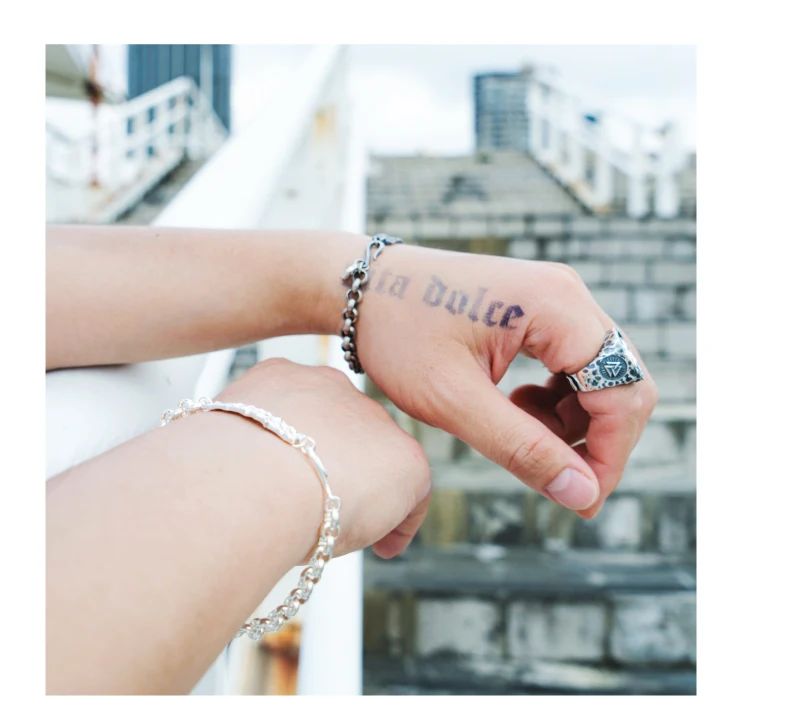 Краткое O молоток шаблон браслет для мужчин стерлингового серебра ювелирные изделия mygrillz