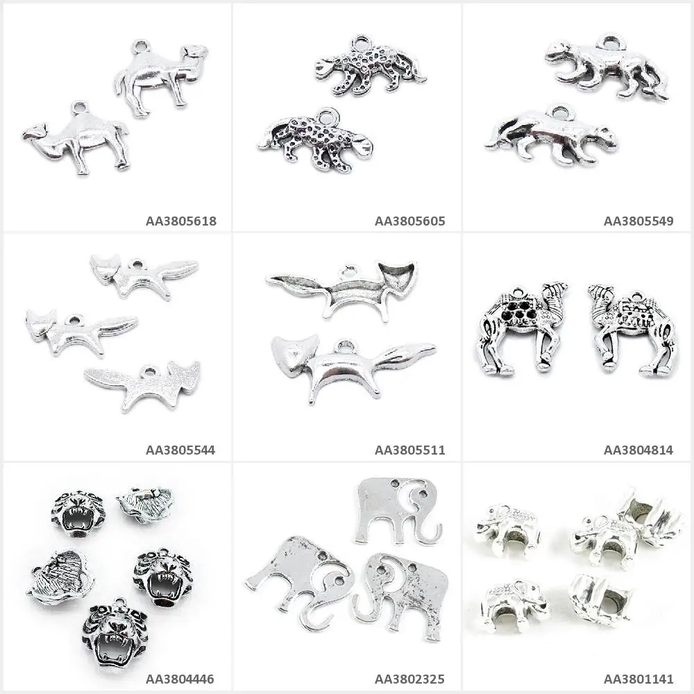 Античное посеребренное покрытие искусственный слон свободные бусины милая