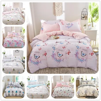 

hand painting style flower bedding set king queen double full twin size bed linen set