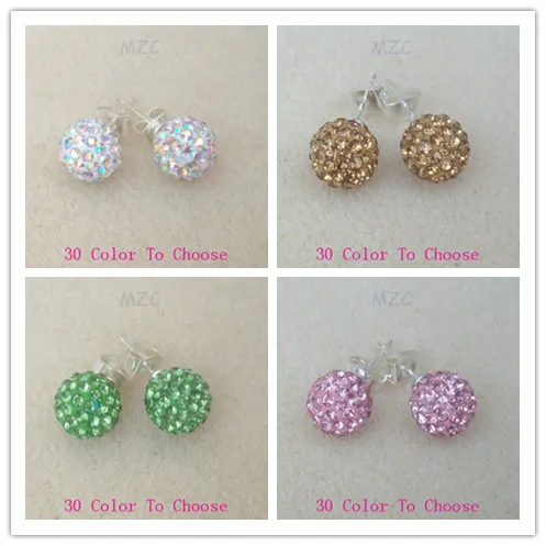 

gdf2e DHL EMS free +Gift 10mm 4 Mixed Color Each 200 Pair fashion hotsale Earrings Stud Jewelry