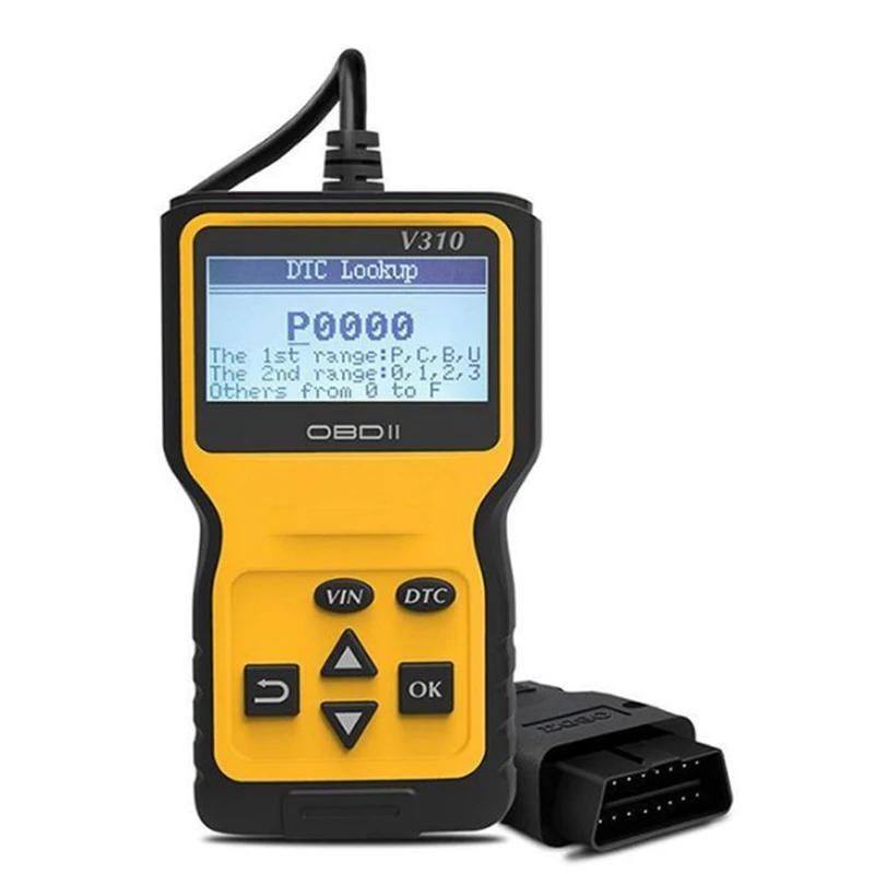 OBDII Автомобильная Марка EOBD детектор неисправностей 16pin lcd Автоматический Автомобиль диагностические инструменты для сканера вин DTC OBD2 Цифровой автомобиль код ридер двигателя об/мин